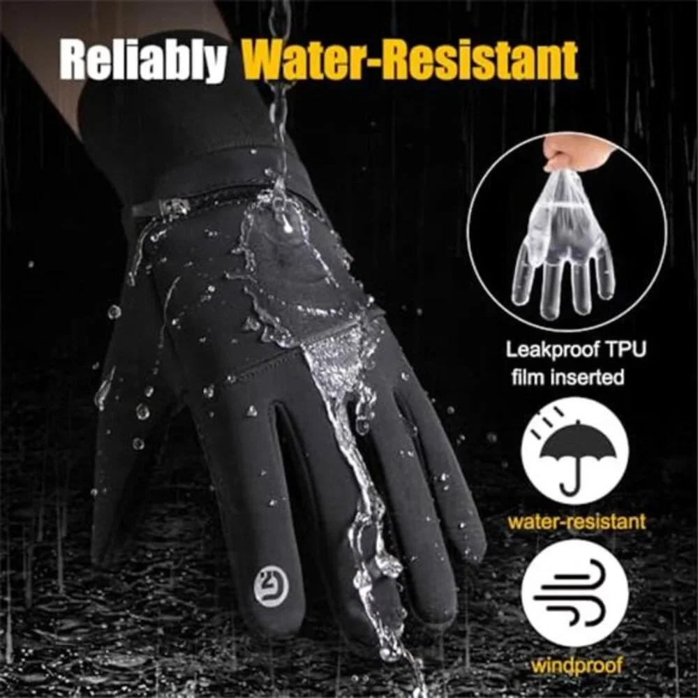 Unisex Winter Gloves Waterproof Touchscreen Thermal Snow Gloves